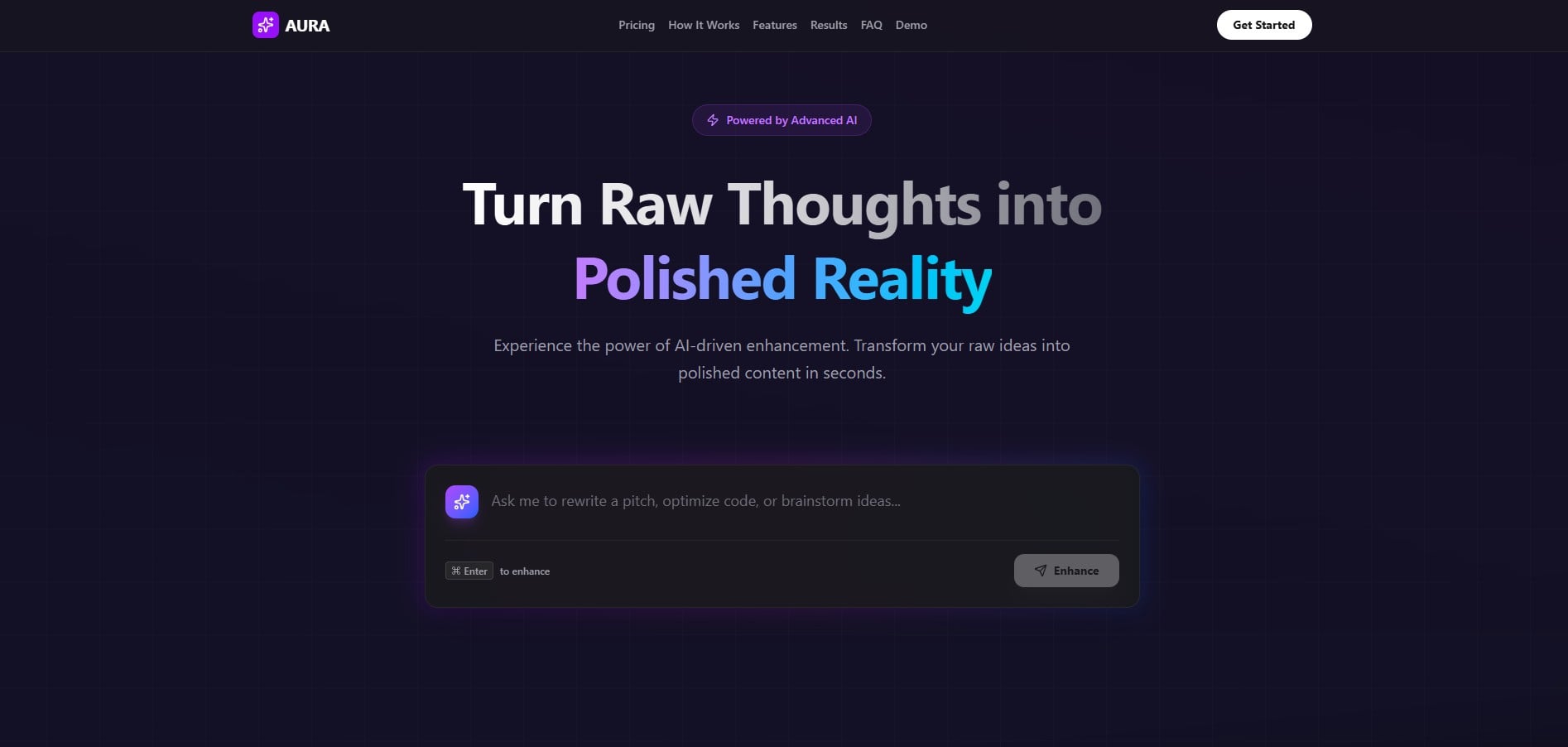Aura Saas Landing Page