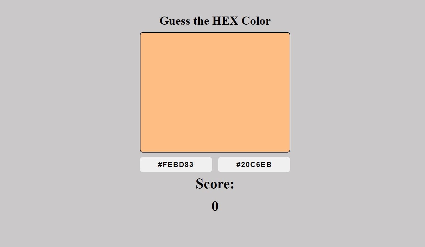 Guess the HEX Color
